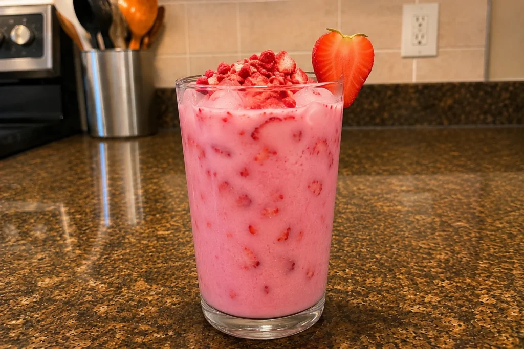Starbucks Pink Drink Strawberry Açaí Coconut Milk Recipe step 4